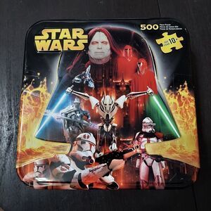 Hasbro STAR WARS 500-piece double-sided Jigsaw Puzzle in Collectible Tin 22"